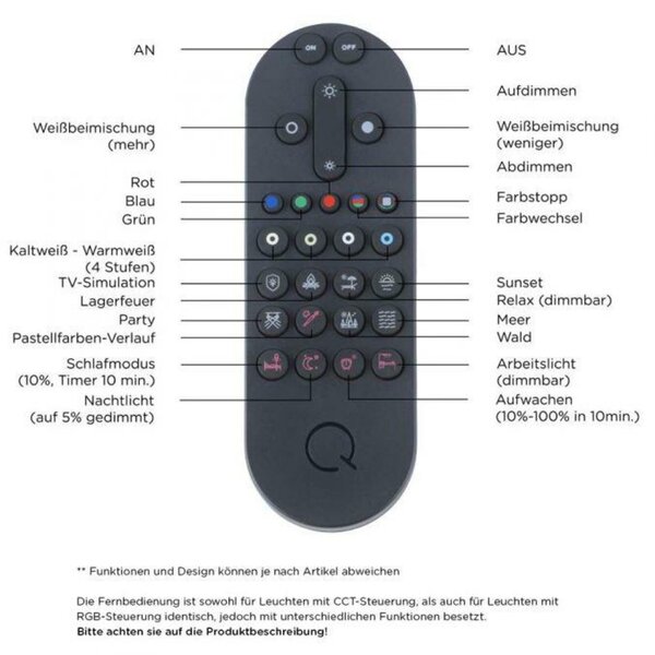 PAUL NEUHAUS, LED stolní lampa, Q-Adrianna, RGB, Smart Home ZigBee RGB+2700-5000K 4460-95