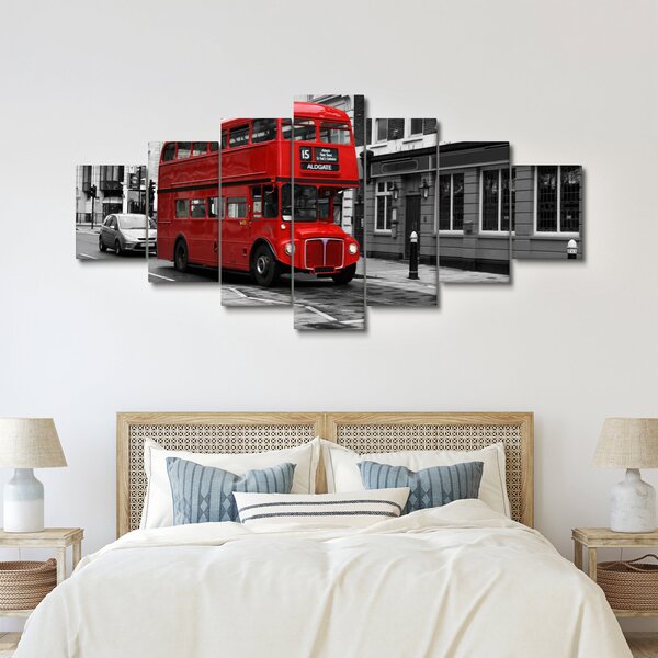 Obraz - Londýn s autobusem (210x100 cm)