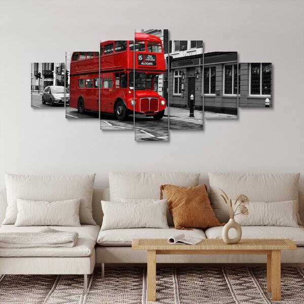 Obraz - Londýn s autobusem (210x100 cm)