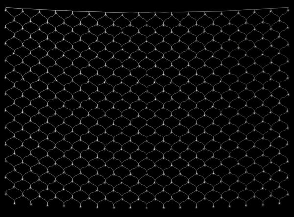 Vánoční světelná síť bílá 3 x 3 m 306 LED vnitřní i venkovní 328779