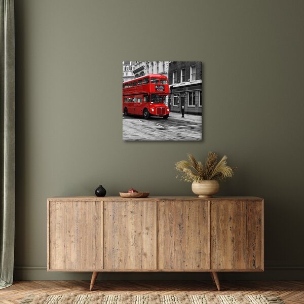 Obraz - Londýn s autobusem (30x30 cm)