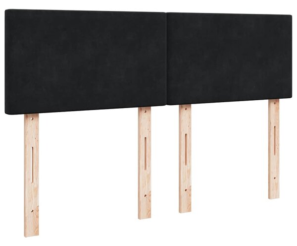Box spring postel s matrací černá 140x200 cm samet 3287754