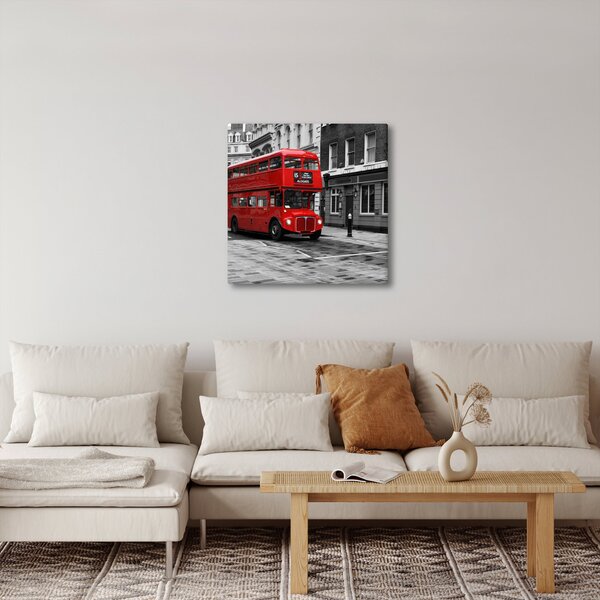 Obraz - Londýn s autobusem (30x30 cm)