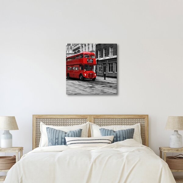 Obraz - Londýn s autobusem (30x30 cm)