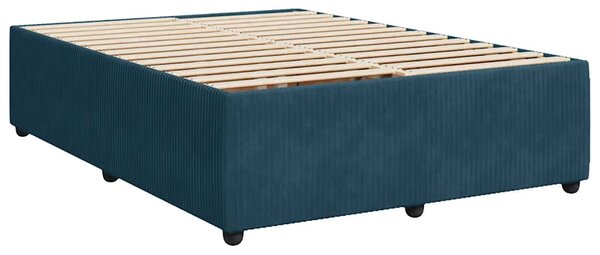 Box spring postel s matrací modrá 140 x 190 cm samet 3287732