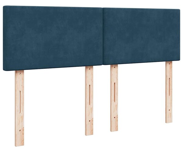 Box spring postel s matrací modrá 140 x 190 cm samet 3287732
