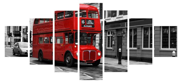 Obraz - Londýn s autobusem (210x100 cm)