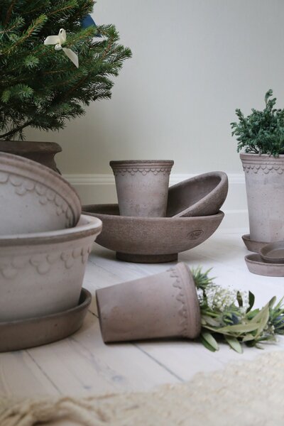 Bergs Potter Terakotový květináč Copenhagen Grey - 21 cm BP107