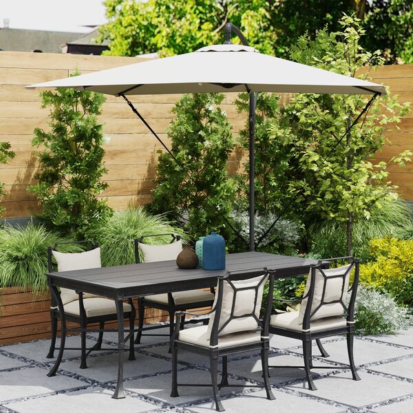 Zahradní slunečník Outsunny Eccentric 246x246 cm s křížovou základnou a ochranným obalem, nastavitelné kličkové mechanismy a UV ochrana 50+ | Aosom