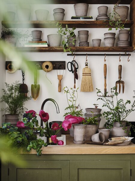 Bergs Potter Sada terakotových květináčů Copenhagen Grey 10 cm - 3 ks BP145