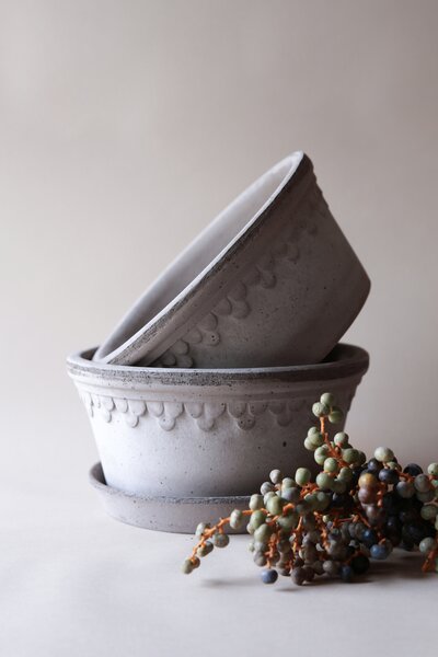 Bergs Potter Terakotový květináč Copenhagen Grey - 21 cm BP107