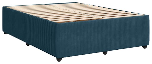 Box spring postel s matrací modrá 140 x 200 cm samet 3287774