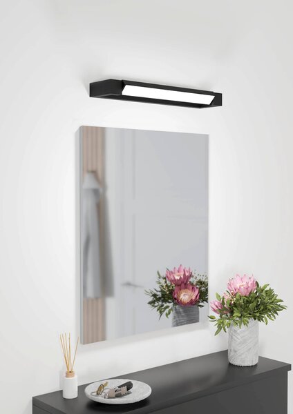 EGLO LED koupelnové světlo nad zrcadlo GEMILIANA, 8,9W, denní bílá, černé 900615