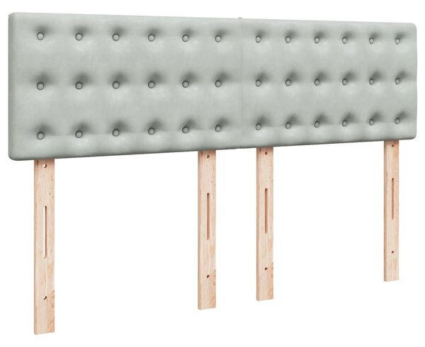 Box spring postel s matrací světle šedá 140x190 cm samet 3287746