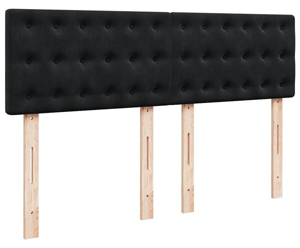 Box spring postel s matrací černá 140 x 190 cm samet 3287748