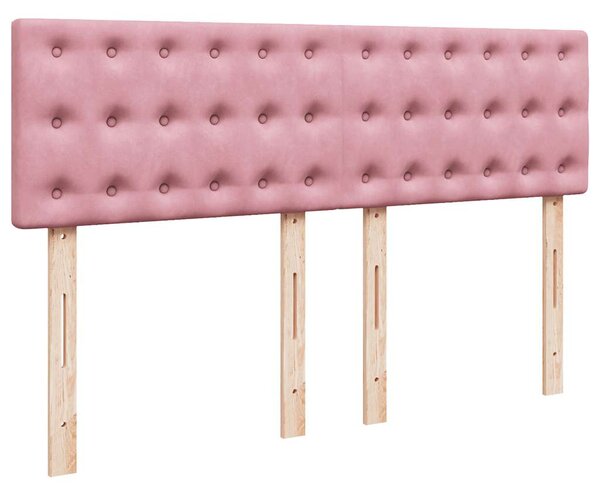 Box spring postel s matrací růžová 140x190 cm samet 3287751