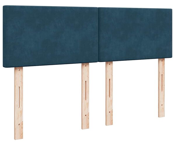 Box spring postel s matrací modrá 140 x 200 cm samet 3287756