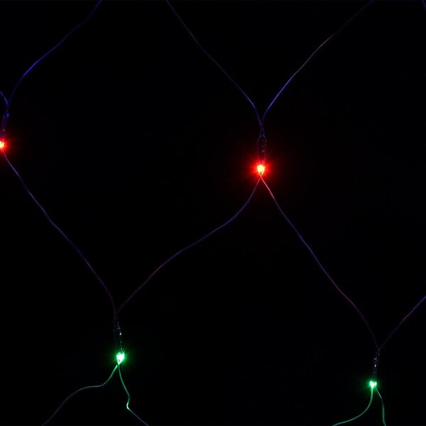 Vánoční světelná síť barevná 3 x 2 m 204 LED vnitřní i venkovní 328776