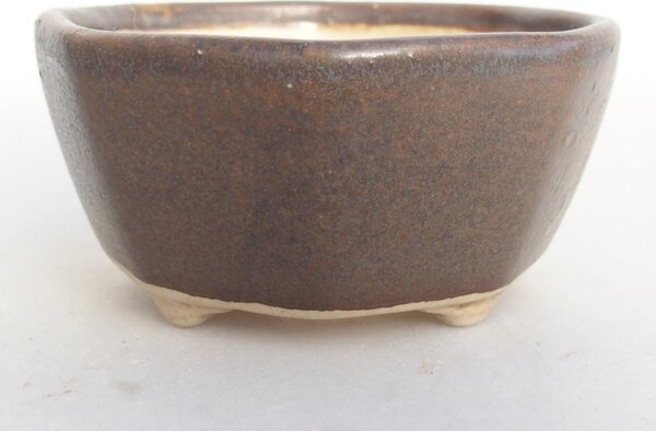 E-bonsai Keramická bonsai miska 8 x 7,5 x 4 cm hnědá