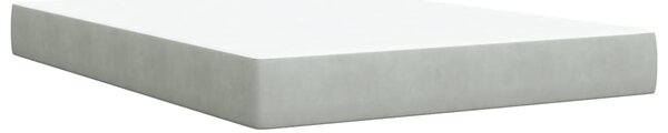 Box spring postel s matrací světle šedá 140x190 cm samet 3290918