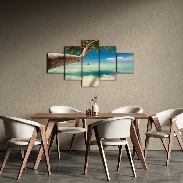 Obraz - Čisté moře s palmou (125x70 cm)