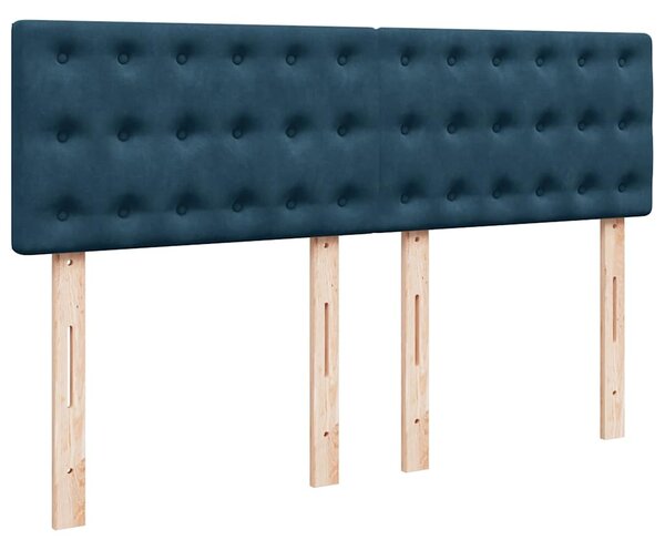 Box spring postel s matrací modrá 140 x 200 cm samet 3287774