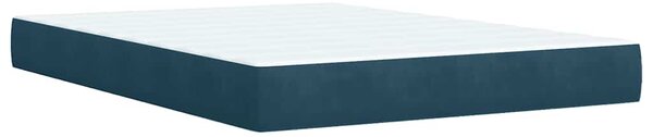 Box spring postel s matrací modrá 140 x 200 cm samet 3287774