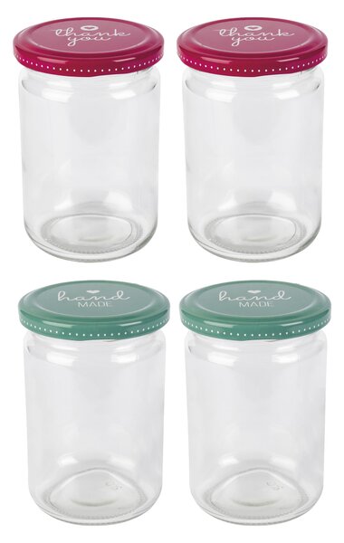 ERNESTO® Zavařovací sklenice, 4 kusy (rovná) (100364067001)