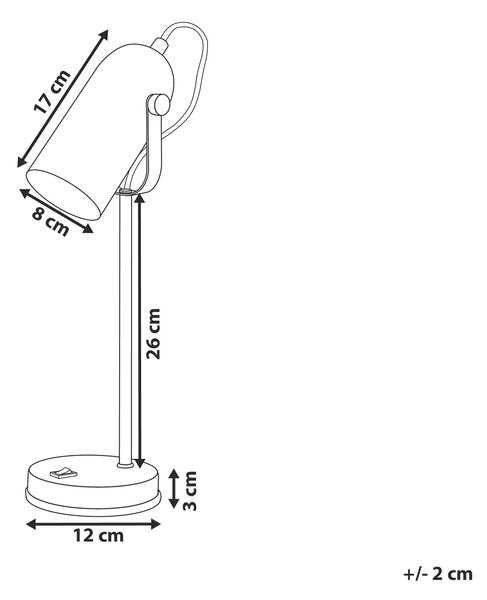 Stolní lampa TYRIA Nastavitelná Kov Černá