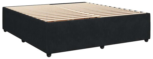 Box spring postel s matrací černá 200x200 cm samet 3287826