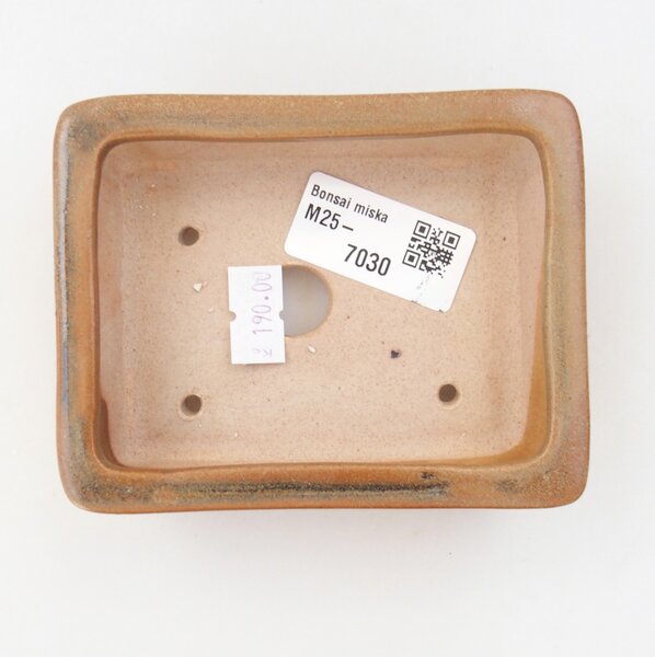 E-bonsai Keramická bonsai miska 11 x 8,5 x 3,5 cm hnědá