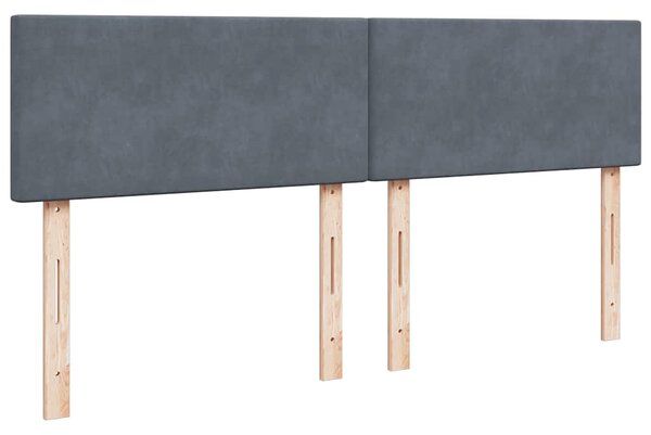 Box spring postel s matrací tmavě šedá 180x200 cm samet 3287801