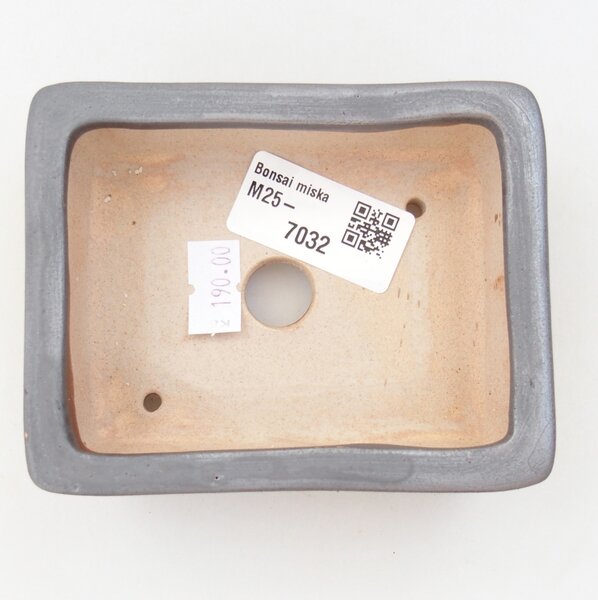 E-bonsai Keramická bonsai miska 11 x 8,5 x 3,5 cm kovová