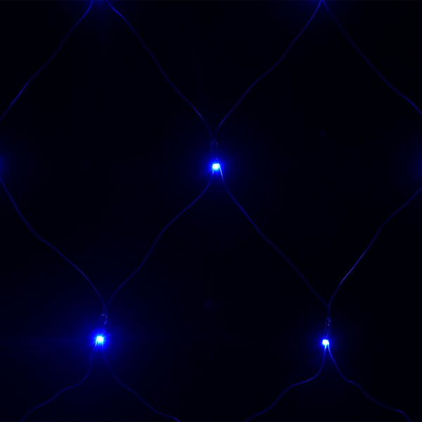 Vánoční světelná síť modrá 3 x 3 m 306 LED vnitřní i venkovní 328780