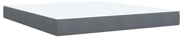 Box spring postel s matrací tmavě šedá 180x200 cm samet 3287801