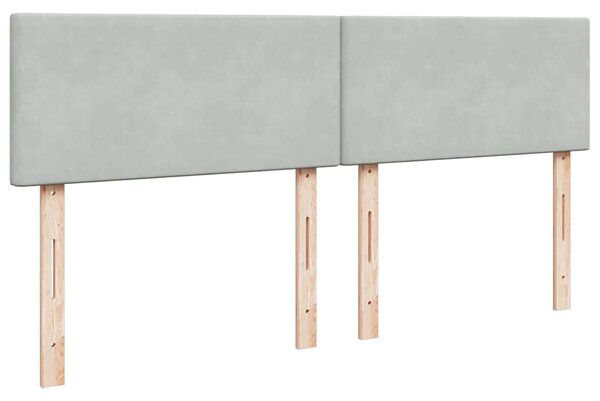 Box spring postel s matrací světle šedá 180x200 cm samet 3287800