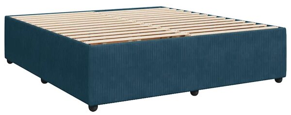 Box spring postel s matrací modrá 180 x 200 cm samet 3287804