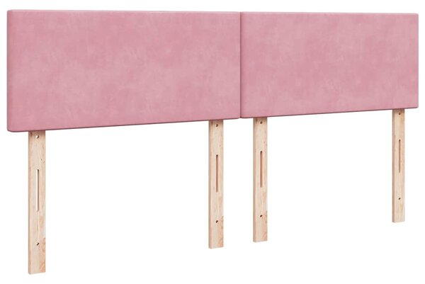 Box spring postel s matrací růžová 180x200 cm samet 3287805