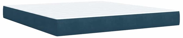 Box spring postel s matrací modrá 180 x 200 cm samet 3287804