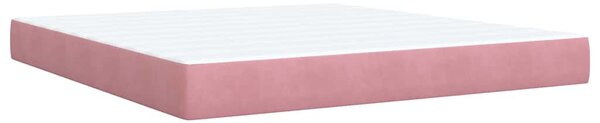 Box spring postel s matrací růžová 180x200 cm samet 3287805