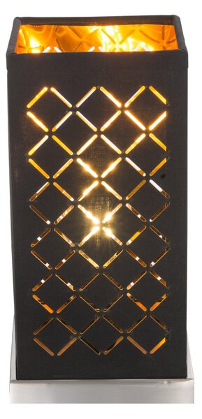 GLOBO Stolní designová lampa CLARKE, 25cm, černozlatá 15229T1