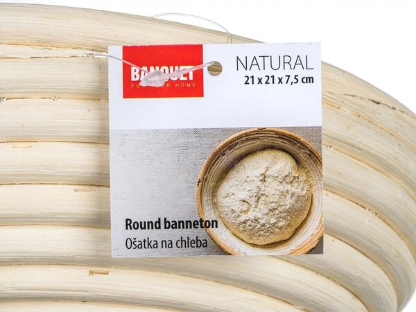 Banquet Ošatka kulatá na kynutí chleba Natural pr. 21 x v. 7,5 cm, čtyřlístek