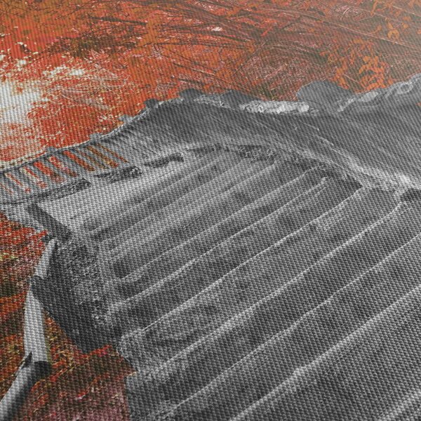 Obraz - Schody v přírodě, oranžová (125x70 cm)