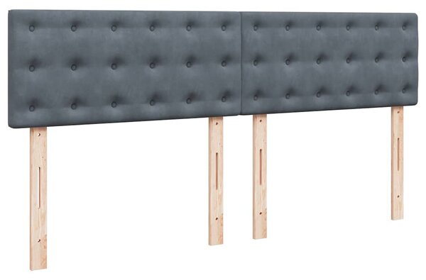 Box spring postel s matrací tmavě šedá 180x200 cm samet 3287819
