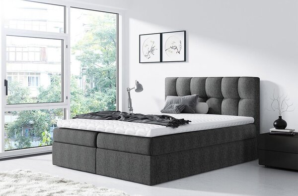 Kontinentální postel Rdest, Rozměr postele: 160x200, Barva:: ekokůže Soft 017 (bílá) Mirjan24 5902928883152
