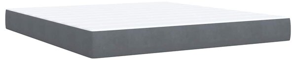 Box spring postel s matrací tmavě šedá 180x200 cm samet 3287819