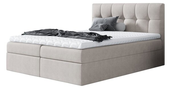 Kontinentální postel Rdest, Rozměr postele: 160x200, Barva:: ekokůže Soft 017 (bílá) Mirjan24 5902928883152