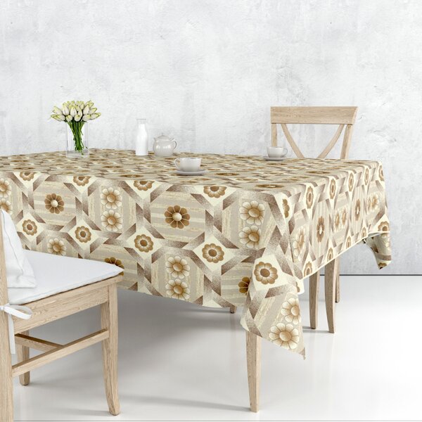 Ubrus PVC Fl-1710 – Rustikální elegance hnědá (různé velikosti)