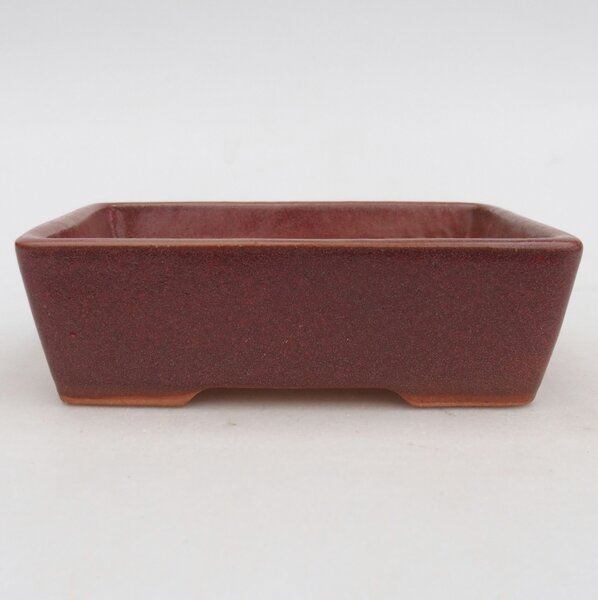 E-bonsai Keramická bonsai miska 11,5 x 9,5 x 6 cm vínová