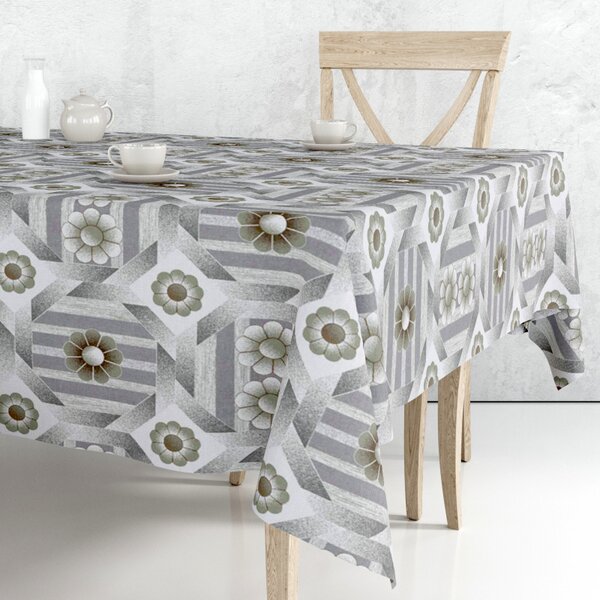 Ubrus PVC Fl-1710 – Rustikální elegance šedá (různé velikosti)